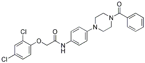 N-(4-(4-BENZOYLPIPERAZIN-1-YL)PHENYL)-2-(2,4-DICHLOROPHENOXY)ACETAMIDE 结构式