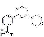 4-(2-METHYL-6-[3-(TRIFLUOROMETHYL)PHENYL]PYRIMIDIN-4-YL)MORPHOLINE 结构式