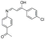 1-(4-([3-(4-CHLOROPHENYL)-3-HYDROXY-2-PROPENYLIDENE]AMINO)PHENYL)ETHANONE 结构式