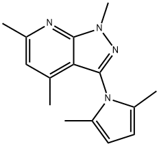 3-(2,5-DIMETHYL-1H-PYRROL-1-YL)-1,4,6-TRIMETHYL-1H-PYRAZOLO[3,4-B]PYRIDINE 结构式