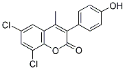 6,8-DICHLORO-3-(4'-HYDROXYPHENYL)-4-METHYL COUMARIN 结构式