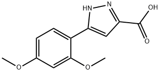 5-(2,4-DIMETHOXY-PHENYL)-2H-PYRAZOLE-3-CARBOXYLIC ACID 结构式