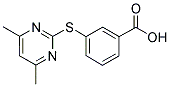 3-[(4,6-DIMETHYLPYRIMIDIN-2-YL)THIO]BENZOIC ACID 结构式