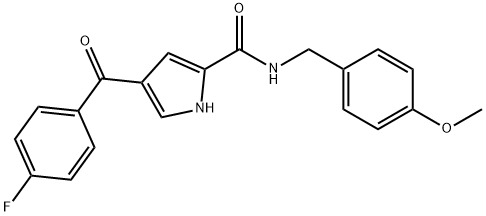 4-(4-FLUOROBENZOYL)-N-(4-METHOXYBENZYL)-1H-PYRROLE-2-CARBOXAMIDE 结构式