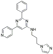 N-[3-(1H-IMIDAZOL-1-YL)PROPYL]-2-PHENYL-6-PYRIDIN-4-YLPYRIMIDIN-4-AMINE 结构式