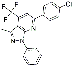 6-(4-CHLOROPHENYL)-3-METHYL-1-PHENYL-4-(TRIFLUOROMETHYL)-1H-PYRAZOLO[3,4-B]PYRIDINE 结构式