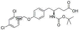 4-BOC-(R)-AMINO-5-(4'-DICHLOROBENZOXYPHENYL) PENTANOIC ACID 结构式