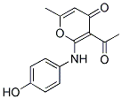 3-Acetyl-2-(4-hydroxy-phenylamino)-6-methyl-pyran-4-one 结构式