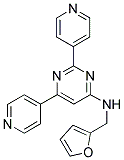 N-(2-FURYLMETHYL)-2,6-DIPYRIDIN-4-YLPYRIMIDIN-4-AMINE 结构式
