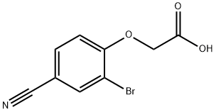(2-BROMO-4-CYANO-PHENOXY)-ACETIC ACID 结构式