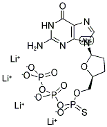 2',3'-DIDEOXYGUANOSINE-5'-O-(1-THIOTRIPHOSPHATE) LITHIUM SALT 结构式