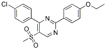 4-(4-CHLOROPHENYL)-2-(4-ETHOXYPHENYL)-5-(METHYLSULPHONYL)PYRIMIDINE 结构式