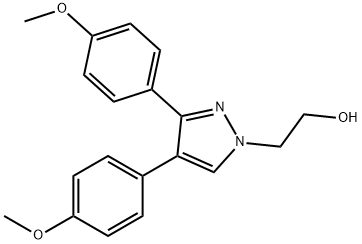 2-[3,4-BIS(4-METHOXYPHENYL)-1H-PYRAZOL-1-YL]-1-ETHANOL 结构式