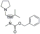 (S)-METHYL-(2-METHYL-1-PYRROLIDIN-1-YLMETHYL-PROPYL)-CARBAMIC ACID BENZYL ESTER 结构式