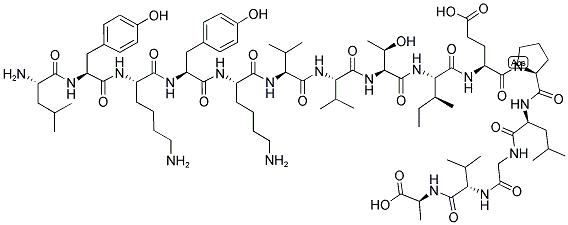 H-Leu-Tyr-Lys-Tyr-Lys-Val-Val-Thr-Ile-Glu-Pro-Leu-Gly-Val-Ala-OH 结构式