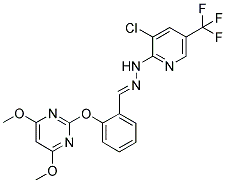 1,2-DIAZA-3-[2-[(4,6-DIMETHOXYPYRIMIDIN-2-YL)OXY]PHENYL]-1-[3-CHLORO-5-(TRIFLUOROMETHYL)PYRIDIN-2-YL]PROP-2-ENE 结构式