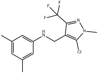 N-([5-CHLORO-1-METHYL-3-(TRIFLUOROMETHYL)-1H-PYRAZOL-4-YL]METHYL)-3,5-DIMETHYLANILINE 结构式