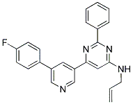 N-ALLYL-6-[5-(4-FLUOROPHENYL)PYRIDIN-3-YL]-2-PHENYLPYRIMIDIN-4-AMINE 结构式