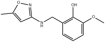 2-METHOXY-6-([(5-METHYL-3-ISOXAZOLYL)AMINO]METHYL)BENZENOL 结构式