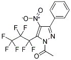 1-ACETYL-5-(HEPTAFLUORO-1-PROPYL)-4-NITRO-3-PHENYLPYRAZOLE 结构式