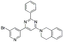 2-[6-(5-BROMOPYRIDIN-3-YL)-2-PHENYLPYRIMIDIN-4-YL]-1,2,3,4-TETRAHYDROISOQUINOLINE 结构式