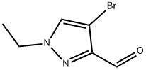 4-溴-1-乙基-1H-吡唑-3-甲醛 结构式