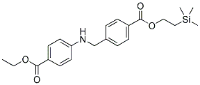 4-[4-ETHOXYCARBONYLPHENYLAMINOMETHYL]-BENZOIC ACID 2-(TRIMETHYLSILYL)-ETHYL ESTER 结构式