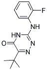 6-TERT-BUTYL-3-(2-FLUORO-PHENYLAMINO)-4H-[1,2,4]TRIAZIN-5-ONE 结构式