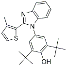 2,6-DITERT-BUTYL-4-(2-(3-METHYLTHIOPHEN-2-YL)-1H-BENZO[D]IMIDAZOL-1-YL)PHENOL 结构式