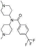 N,N-BIS(1-METHYLPIPERIDIN-4-YL)-4-(TRIFLUOROMETHYL)BENZAMIDE 结构式