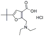 5-TERT-BUTYL-2-DIETHYLAMINOMETHYL-FURAN-3-CARBOXYLIC ACID HYDROCHLORIDE 结构式