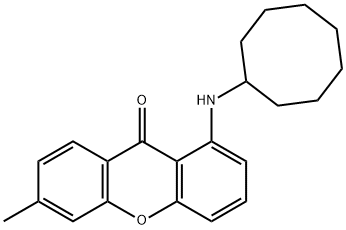 1-(环辛基氨基)-6-甲基-9H-氧杂蒽-9-酮 结构式