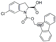 FMOC-(2S)-INDOLINE(6-CL) CARBOXYLIC ACID 结构式