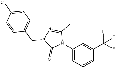 2-(4-CHLOROBENZYL)-5-METHYL-4-[3-(TRIFLUOROMETHYL)PHENYL]-2,4-DIHYDRO-3H-1,2,4-TRIAZOL-3-ONE 结构式