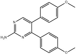 4,5-Bis(4-methoxyphenyl)-2-pyrimidinamine 结构式