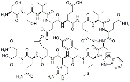 H-SER-SER-VAL-ASP-GLU-GLN-ILE-GLN-TRP-MET-TYR-ARG-GLN-GLN-ASN-OH 结构式