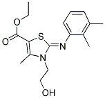 ETHYL (2Z)-2-[(2,3-DIMETHYLPHENYL)IMINO]-3-(2-HYDROXYETHYL)-4-METHYL-2,3-DIHYDRO-1,3-THIAZOLE-5-CARBOXYLATE 结构式