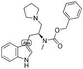 (S)-1-PYRROLIDIN-2-(1'H-INDOL-3'YLMETHYL)-2-(N-CBZ-N-METHYL)AMINO-ETHANE 结构式