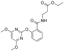 3-[2-[(4,6-DIMETHOXYPYRIMIDIN-2-YL)OXY]BENZAMIDO]PROPIONOIC ACID, ETHYL ESTER 结构式