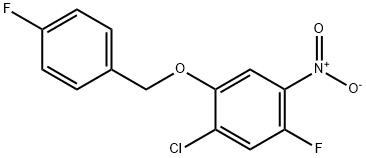 1-CHLORO-5-FLUORO-2-(4-FLUOROBENZYLOXY)-4-NITROBENZENE 结构式