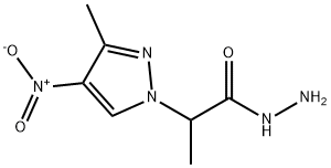 2-(3-甲基-4-硝基-1H-吡唑-1-基)丙酰肼 结构式