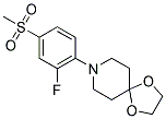 8-[2-Fluoro-4-(methylsulfonyl)phenyl]-1,4-dioxa-8-azaspiro[4.5]decane 结构式