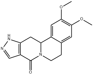 2,3-DIMETHOXY-5,11,12,12A-TETRAHYDROPYRAZOLO[3',4':4,5]PYRIDO[2,1-A]ISOQUINOLIN-8(6H)-ONE 结构式