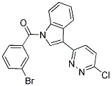 (3-BROMOPHENYL)[3-(6-CHLORO-3-PYRIDAZINYL)-1H-INDOL-1-YL]METHANONE 结构式