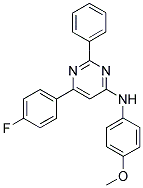 6-(4-FLUOROPHENYL)-N-(4-METHOXYPHENYL)-2-PHENYLPYRIMIDIN-4-AMINE 结构式