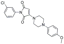 1-(3-CHLOROPHENYL)-3-[4-(4-METHOXYPHENYL)PIPERAZIN-1-YL]-1H-PYRROLE-2,5-DIONE 结构式