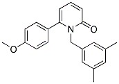 1-(3,5-Dimethylbenzyl)-6-(4-methoxyphenyl)pyridin-2(1H)-one 结构式
