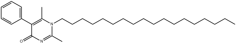 2,6-DIMETHYL-1-OCTADECYL-5-PHENYLPYRIMIDIN-4(1H)-ONE 结构式