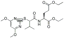 (2S)-2-[2-(4,6-DIMETHOXYPYRIMIDIN-2-YL)THIO-3-METHYLBUTYRAMIDO]PENTANEDIOIC ACID, DIETHYL ESTER 结构式