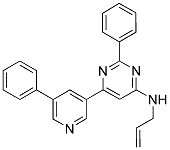 N-ALLYL-2-PHENYL-6-(5-PHENYLPYRIDIN-3-YL)PYRIMIDIN-4-AMINE 结构式